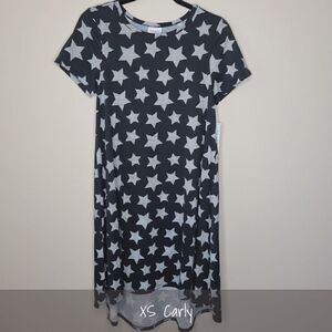 LuLaRoe Carly Dress XS Stars NWT